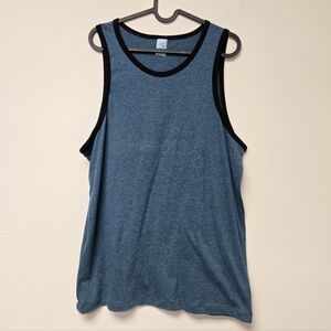 Pacific Sleeveless Tank Top Blue Black trim M